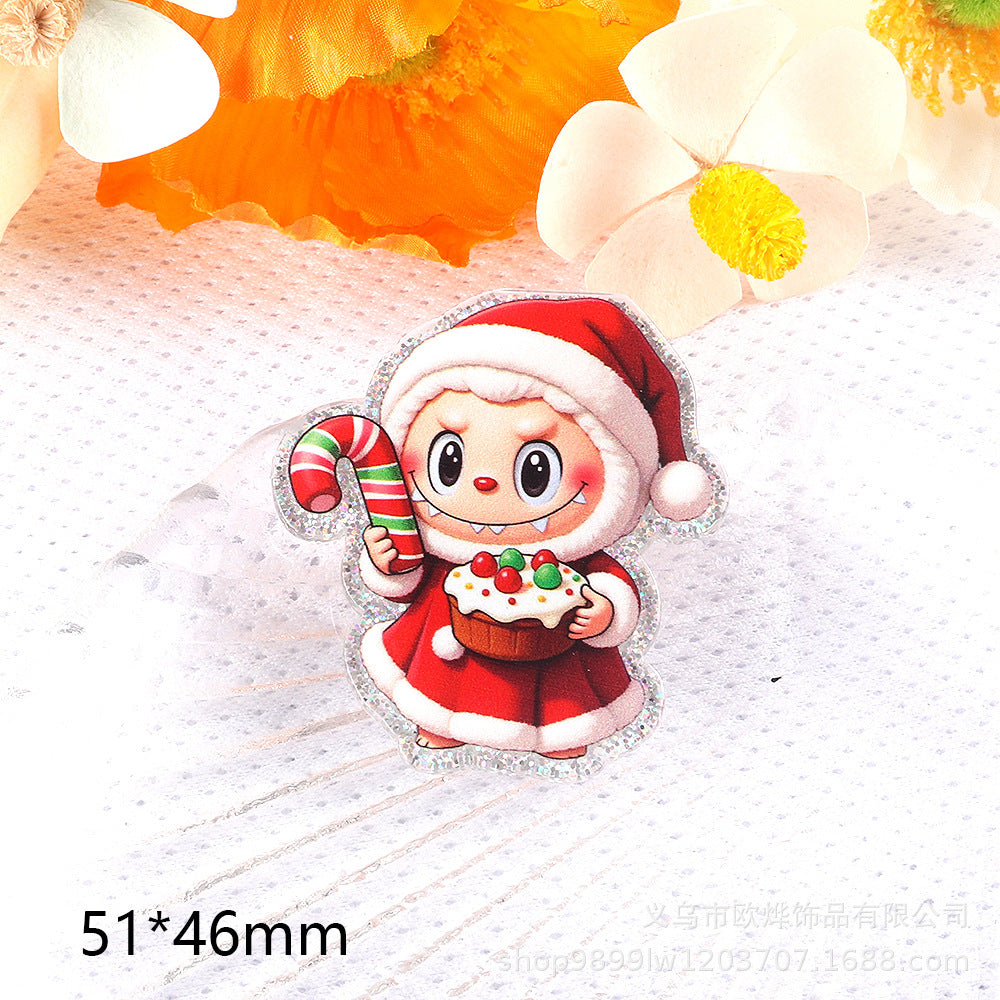 Wholesale 10pcs/ pack cartoon character cute pendant acrylic pin cute DIY accessories